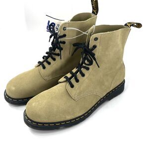 RARE Dr Martens Suede Tan Brown & Black Combat Boots NWT Men's size 14
